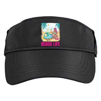 Beach Life Mermaid Adult Drive Performance Visor