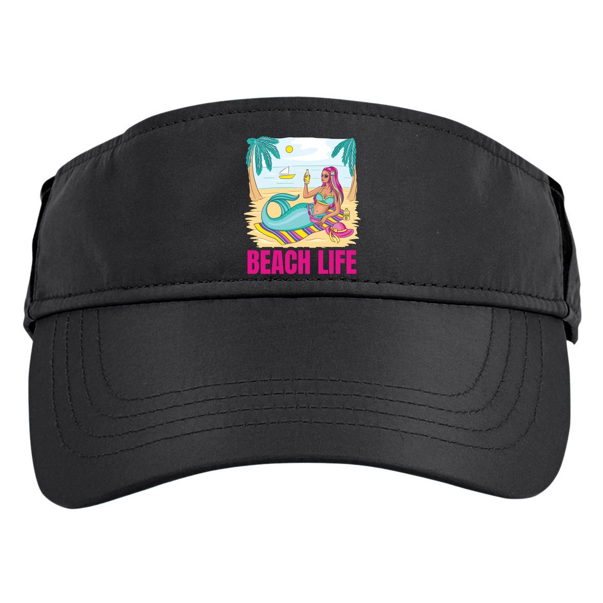 Beach Life Mermaid Adult Drive Performance Visor