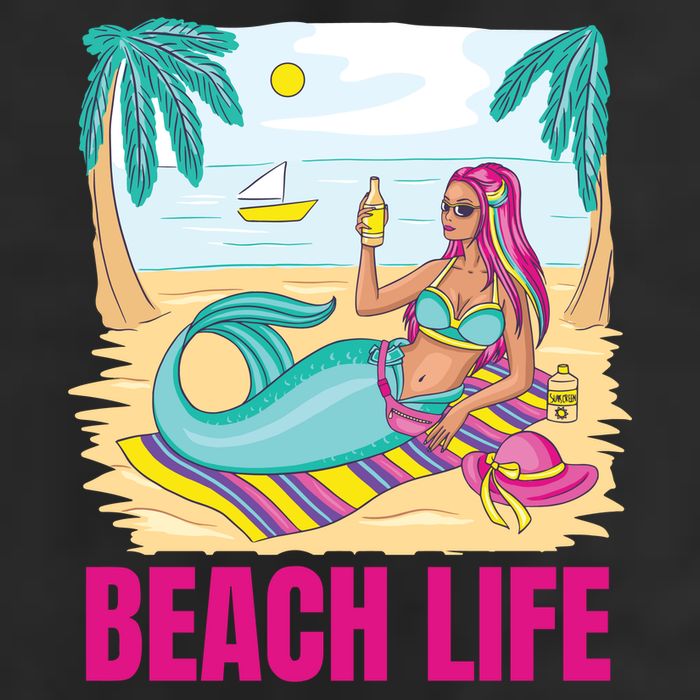 Beach Life Mermaid Adult Drive Performance Visor