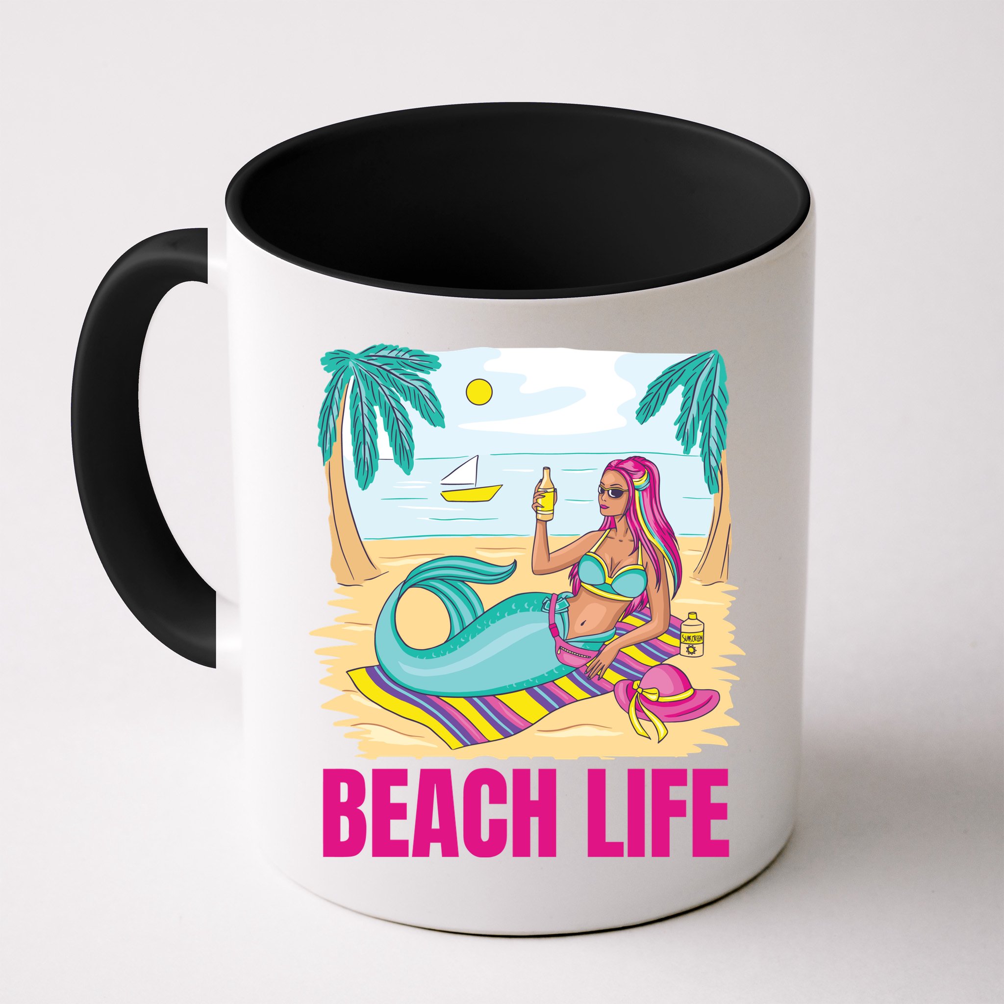 Beach Life Mermaid Mug