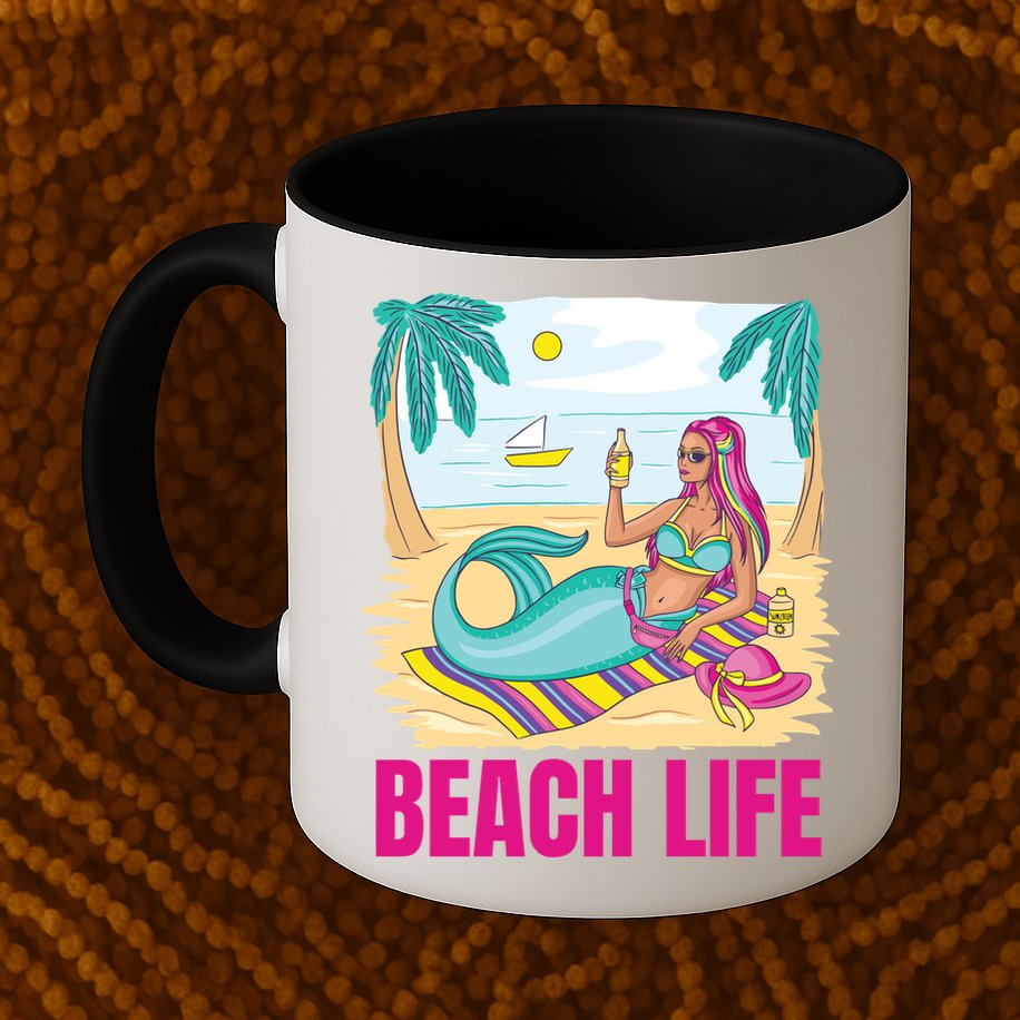 Beach Life Mermaid Mug