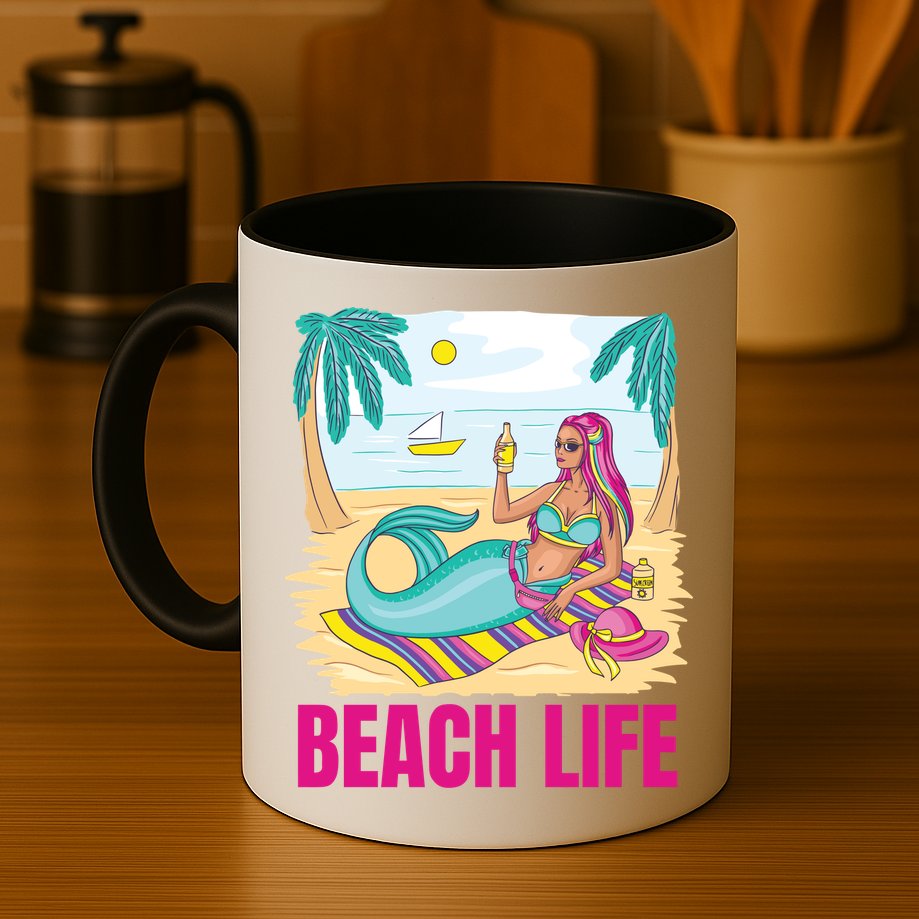 Beach Life Mermaid Mug