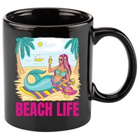 Beach Life Mermaid 11oz C Handle Ceramic Mug