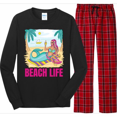 Beach Life Mermaid Long Sleeve Pajama Set