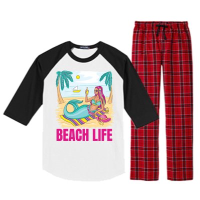 Beach Life Mermaid Raglan Sleeve Pajama Set