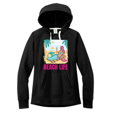 Beach Life Mermaid Women's Fleece Hoodie