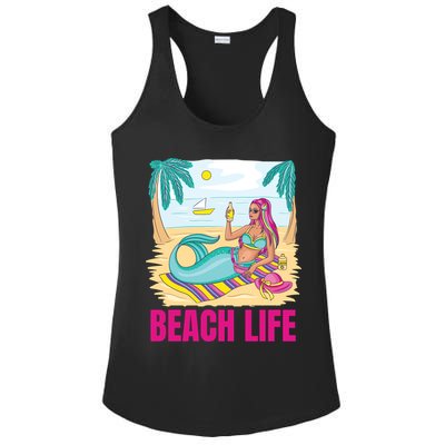 Beach Life Mermaid Ladies PosiCharge Competitor Racerback Tank
