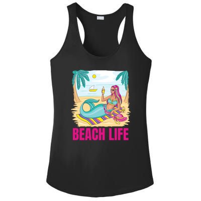 Beach Life Mermaid Ladies PosiCharge Competitor Racerback Tank