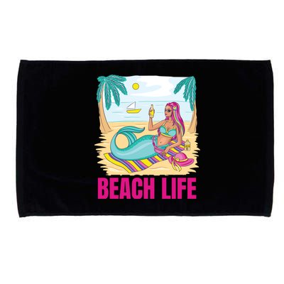 Beach Life Mermaid Microfiber Hand Towel