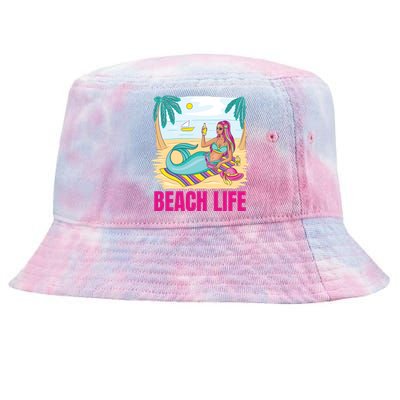 Beach Life Mermaid Tie-Dyed Bucket Hat