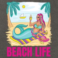 Beach Life Mermaid Cotton Canvas Backpack