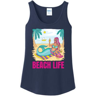 Beach Life Mermaid Ladies Essential Tank