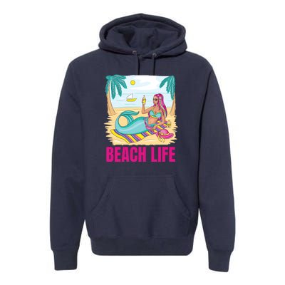 Beach Life Mermaid Premium Hoodie