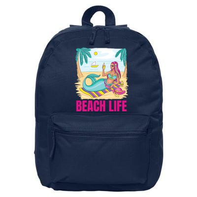 Beach Life Mermaid 16 in Basic Backpack