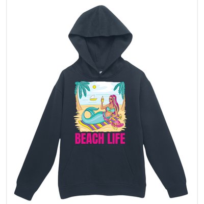 Beach Life Mermaid Urban Pullover Hoodie