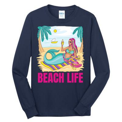 Beach Life Mermaid Tall Long Sleeve T-Shirt