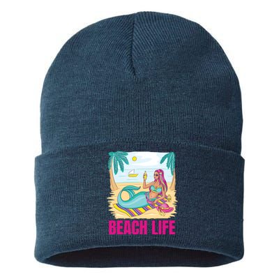 Beach Life Mermaid Sustainable Knit Beanie