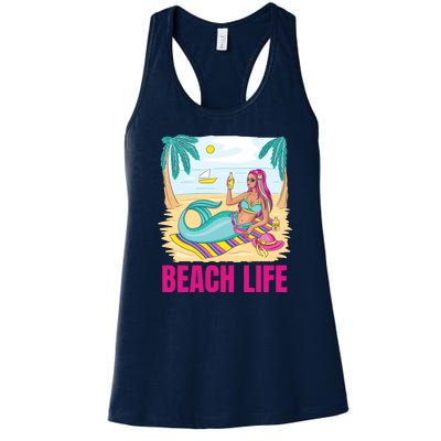 Beach Life Mermaid Women's Racerback Tank