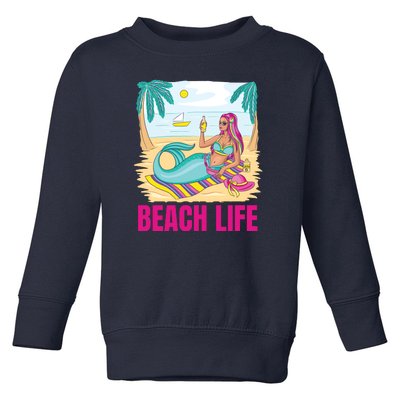 Beach Life Mermaid Toddler Sweatshirt