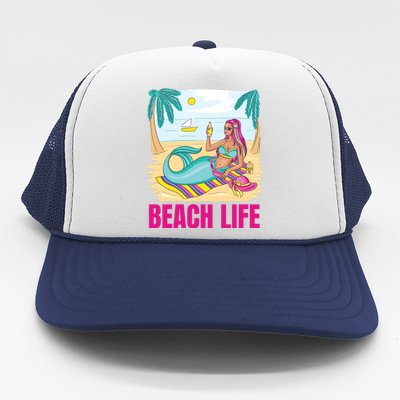 Beach Life Mermaid Trucker Hat