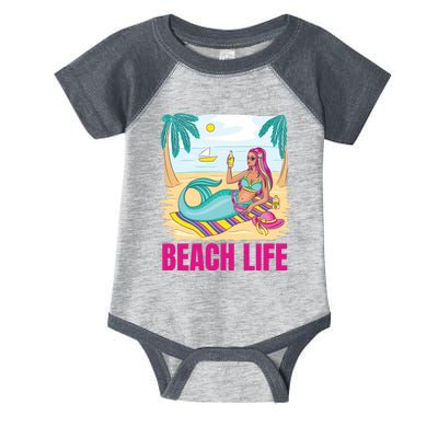 Beach Life Mermaid Infant Baby Jersey Bodysuit