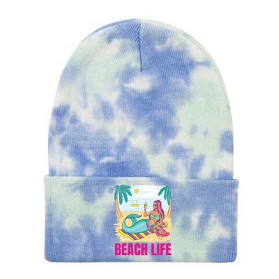 Beach Life Mermaid Tie Dye 12in Knit Beanie