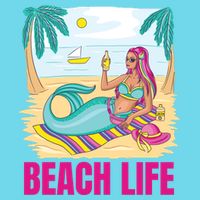 Beach Life Mermaid Button