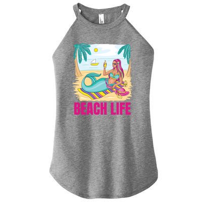 Beach Life Mermaid Women's Perfect Tri Rocker Tank