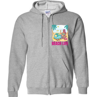 Beach Life Mermaid Full Zip Hoodie