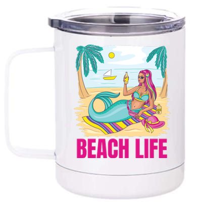 Beach Life Mermaid 12 oz Stainless Steel Tumbler Cup