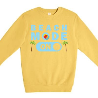 Beach Mode On Premium Crewneck Sweatshirt