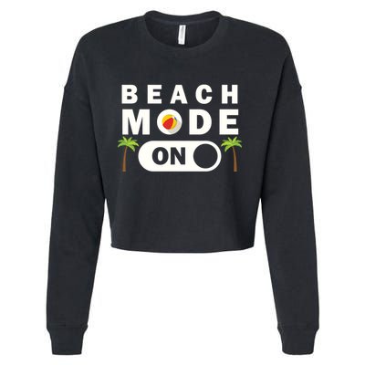 Beach Mode On Cropped Pullover Crew