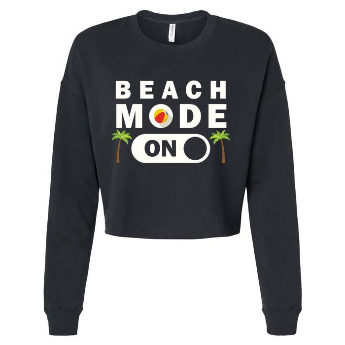 Beach Mode On Cropped Pullover Crew