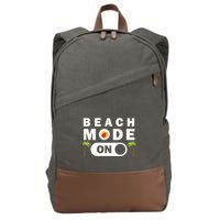 Beach Mode On Cotton Canvas Backpack