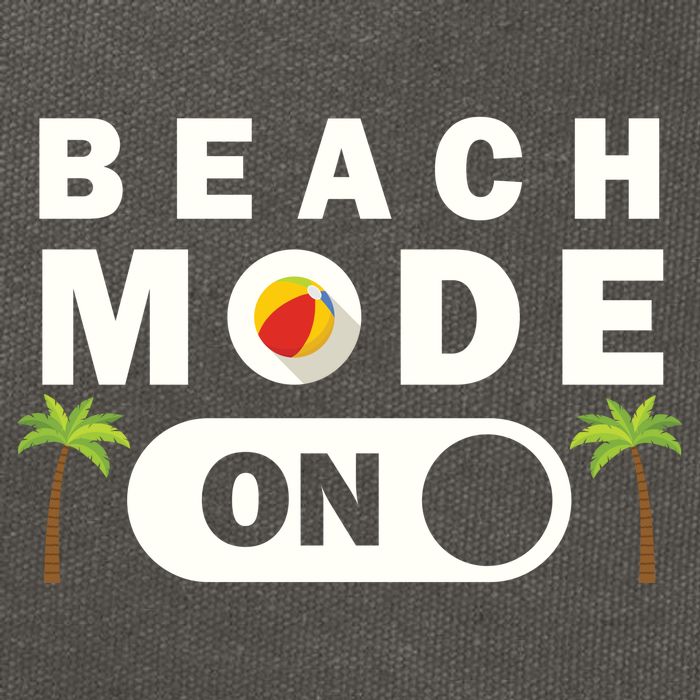 Beach Mode On Cotton Canvas Backpack