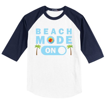 Beach Mode On Baseball Sleeve Shirt