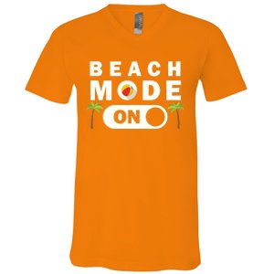 Beach Mode On V-Neck T-Shirt