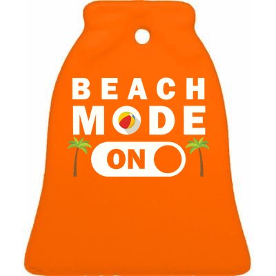 Beach Mode On Ceramic Bell Ornament