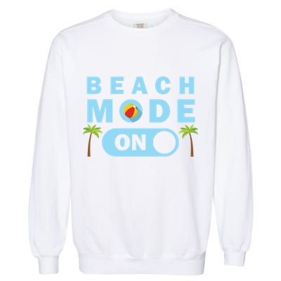 Beach Mode On Garment-Dyed Sweatshirt
