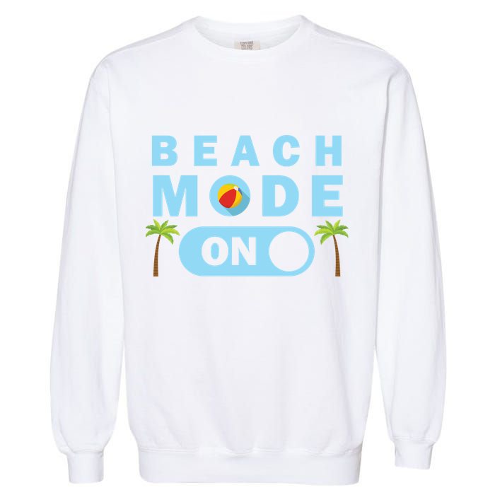 Beach Mode On Garment-Dyed Sweatshirt