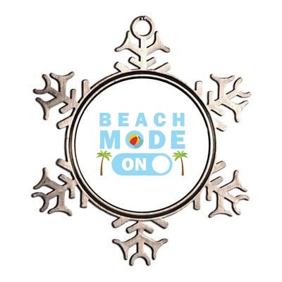 Beach Mode On Metallic Star Ornament