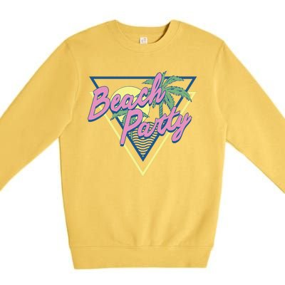 Beach Party Retro Wave Style Premium Crewneck Sweatshirt