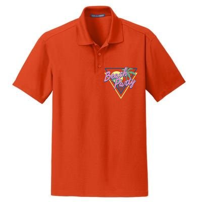 Beach Party Retro Wave Style Dry Zone Grid Polo