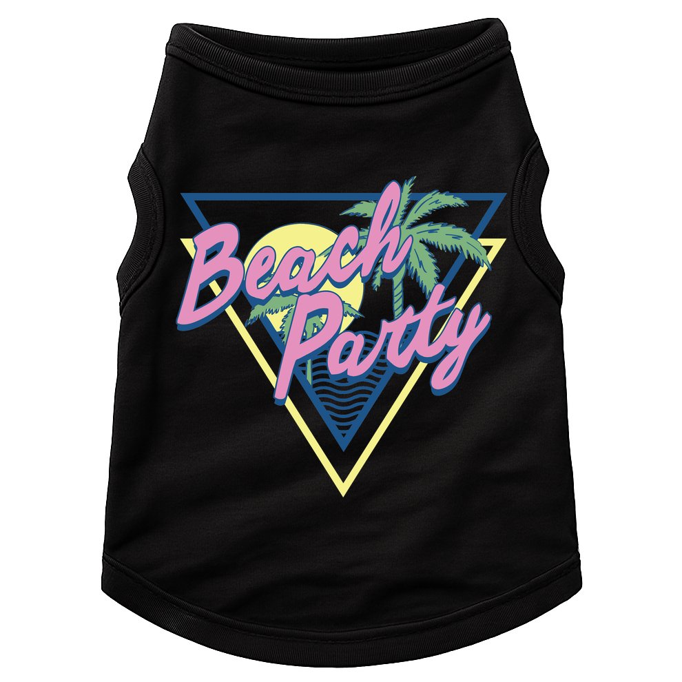 Beach Party Retro Wave Style Doggie Tank