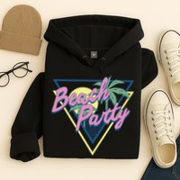 Beach Party Retro Wave Style Hoodie