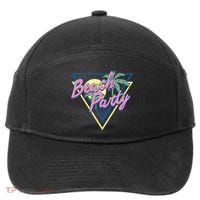 Beach Party Retro Wave Style 7-Panel Snapback Hat
