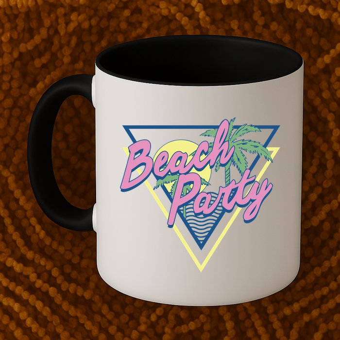 Beach Party Retro Wave Style Mug