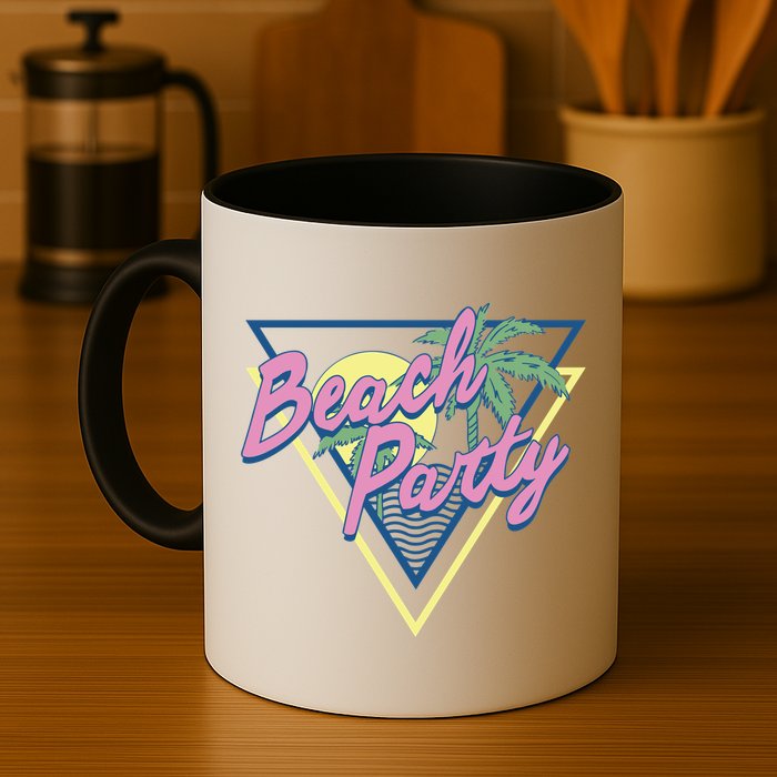 Beach Party Retro Wave Style Mug