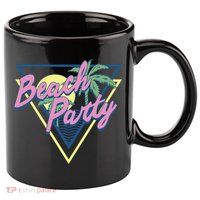 Beach Party Retro Wave Style 11oz C Handle Ceramic Mug