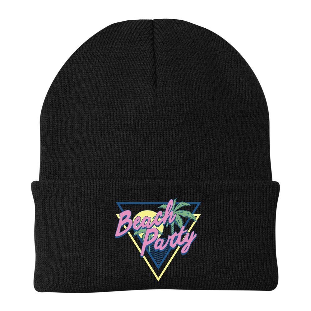 Beach Party Retro Wave Style Beanie